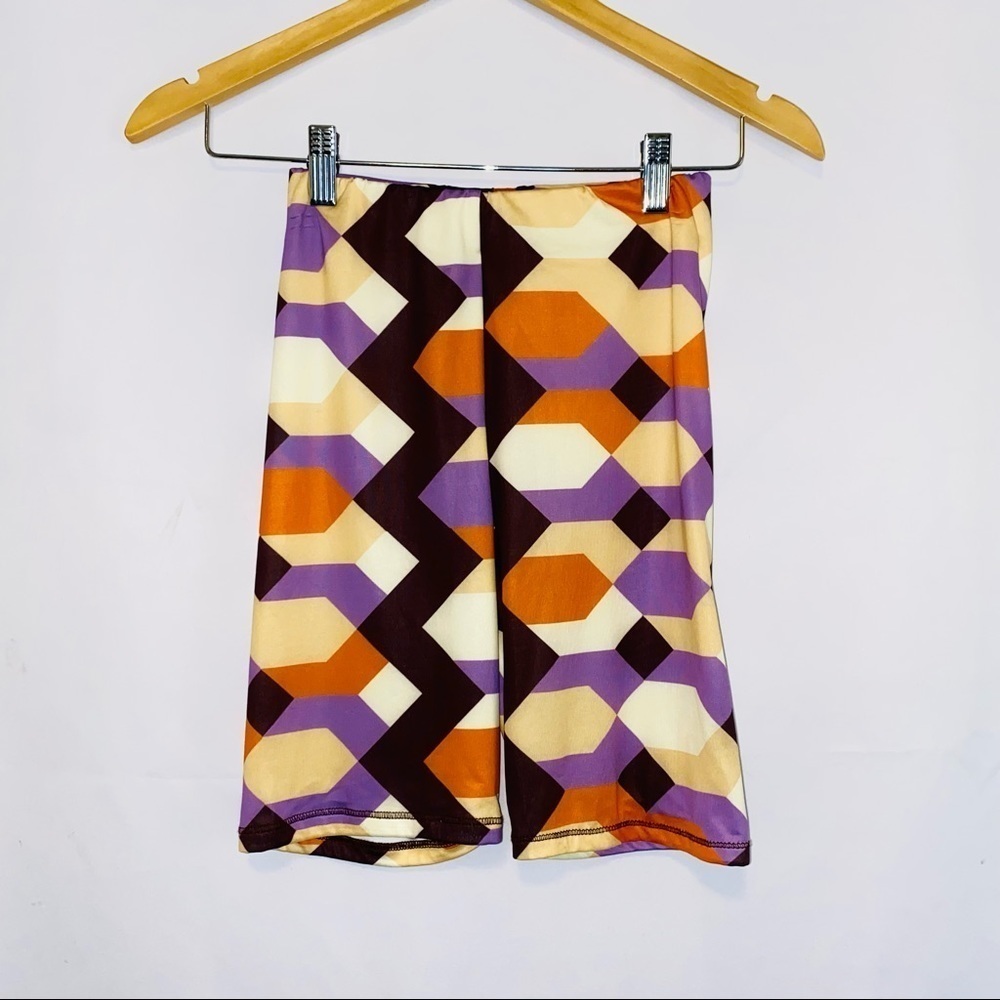 NWOT Zara Blogger Favorite Geometric Retro Printed Bike Shorts Size Small - Picture 6 of 7
